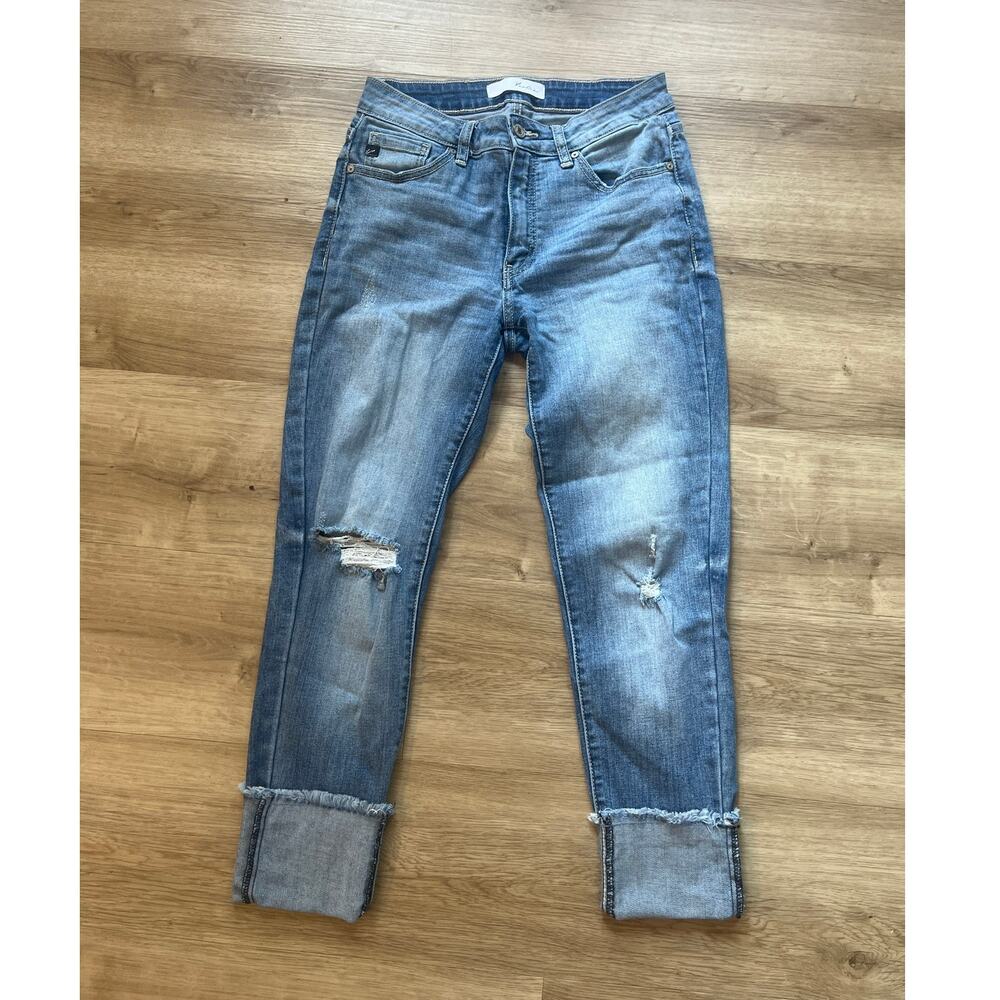 KanCan Women’s Jeans Size 28 Distressed Cropped Stretch Denim SP1324-2